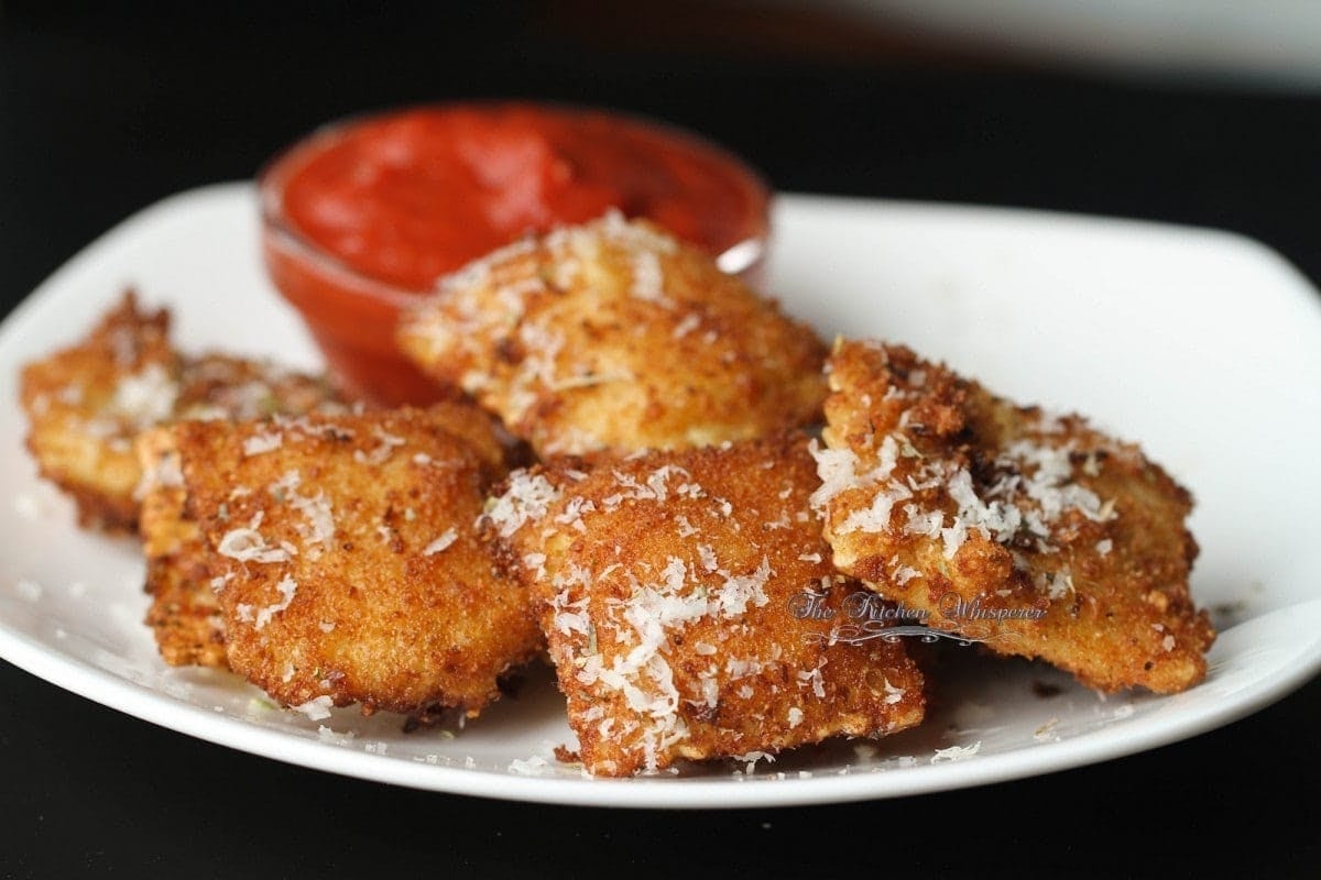 Fried cheese ravioli.