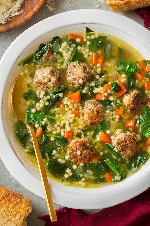 Italian wedding soup - or soup of the day.