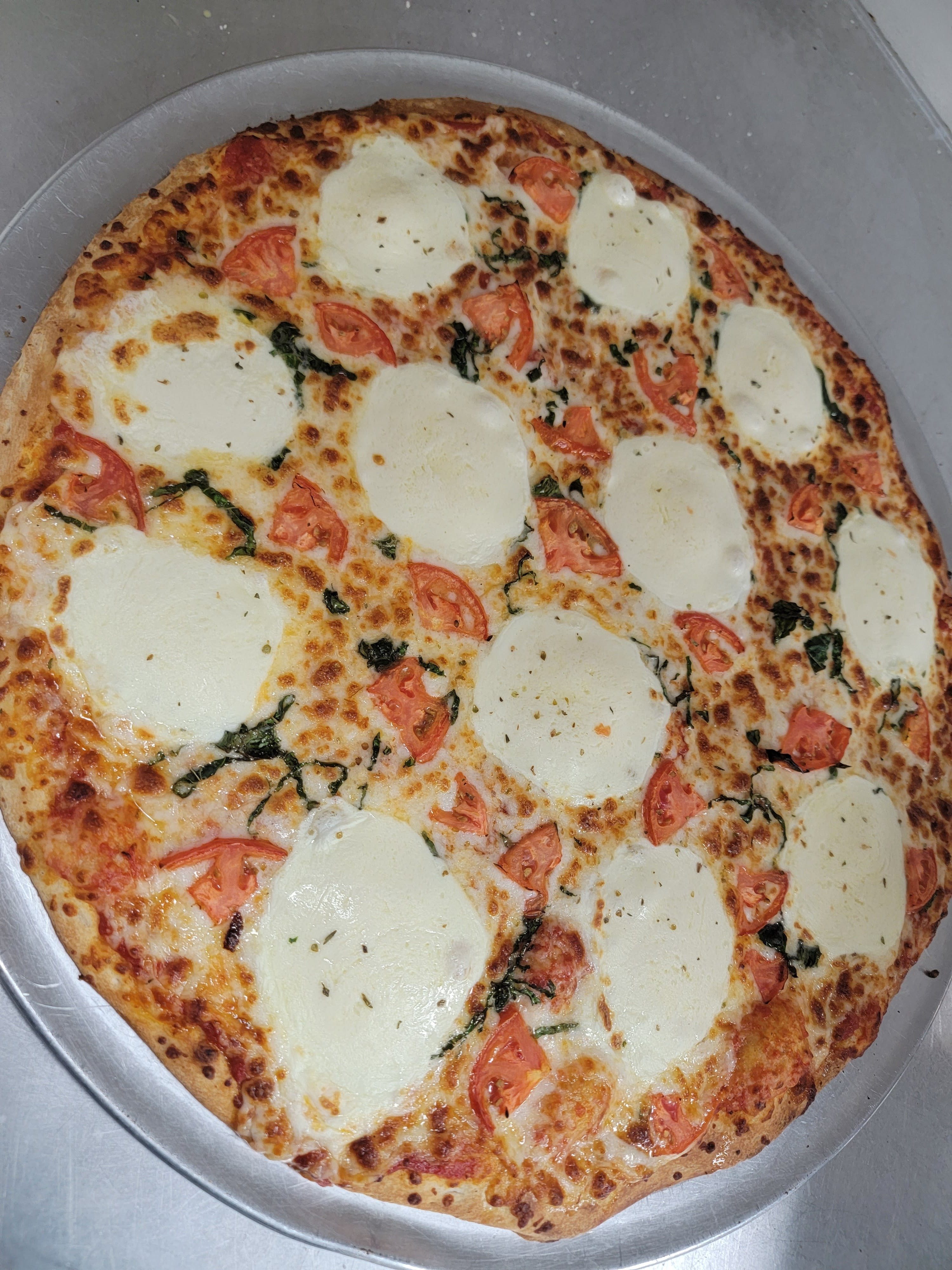 Margherita pizza.